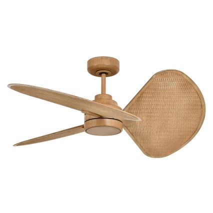 Lucci Air 21325549 - LED reguliuojamas lubinis ventiliatorius SABLE 1xGX53/12W/230V 3000/4000/5000K, skersmuo 91,5 cm, rudas + nuotolinio valdymo pultas
