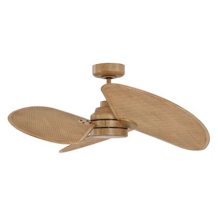 Lucci Air 21325549 - LED reguliuojamas lubinis ventiliatorius SABLE 1xGX53/12W/230V 3000/4000/5000K, skersmuo 91,5 cm, rudas + nuotolinio valdymo pultas