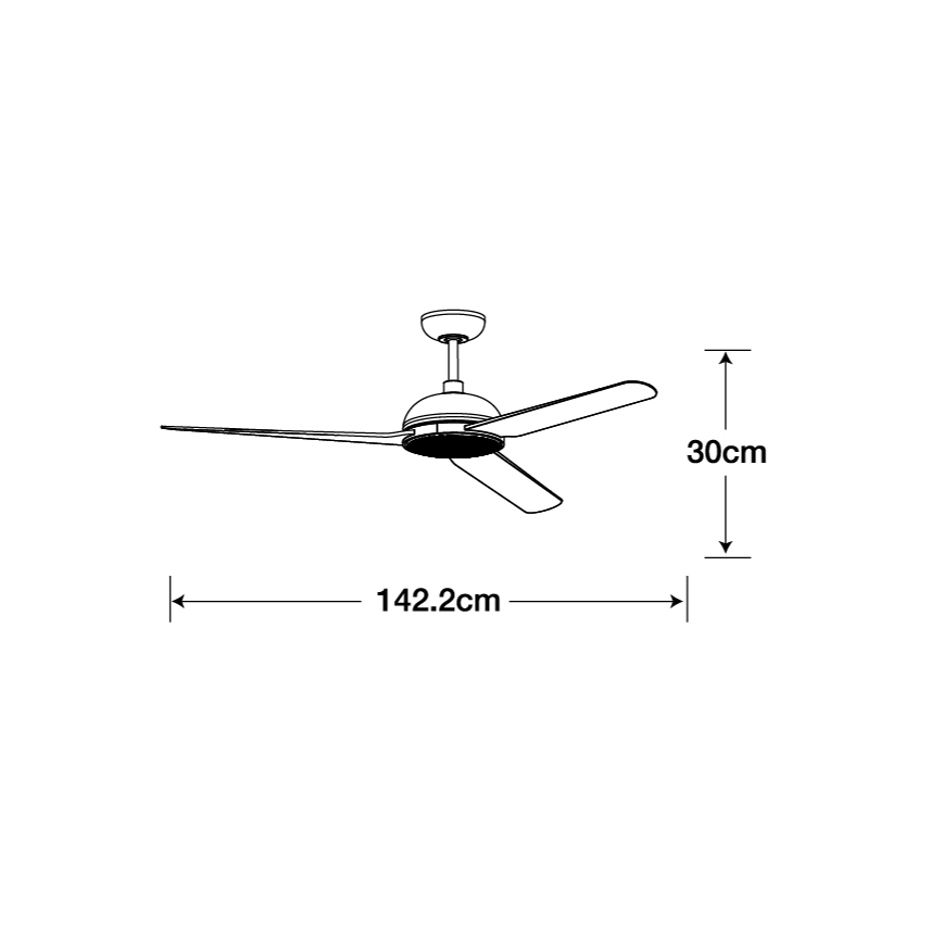 Lucci air 213301- LED Reguliuojamas lubinis ventiliatorius UNIONE 1xGX53/12W/230V ruda/blizgus chromas + nuotolinio valdymo pultas