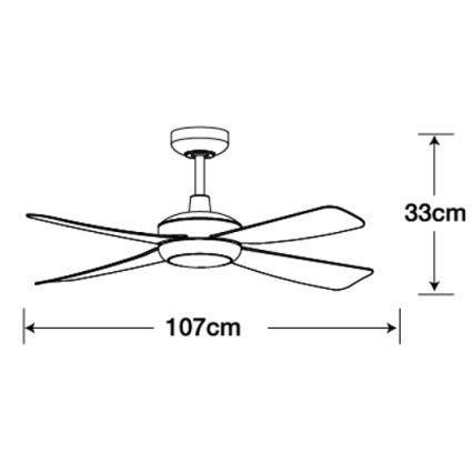 Lucci air 213302 - LED Reguliuojamas vonios ventiliatorius SLIPSTREAM 1xGX53/12W/230V baltas + valdymo pultas