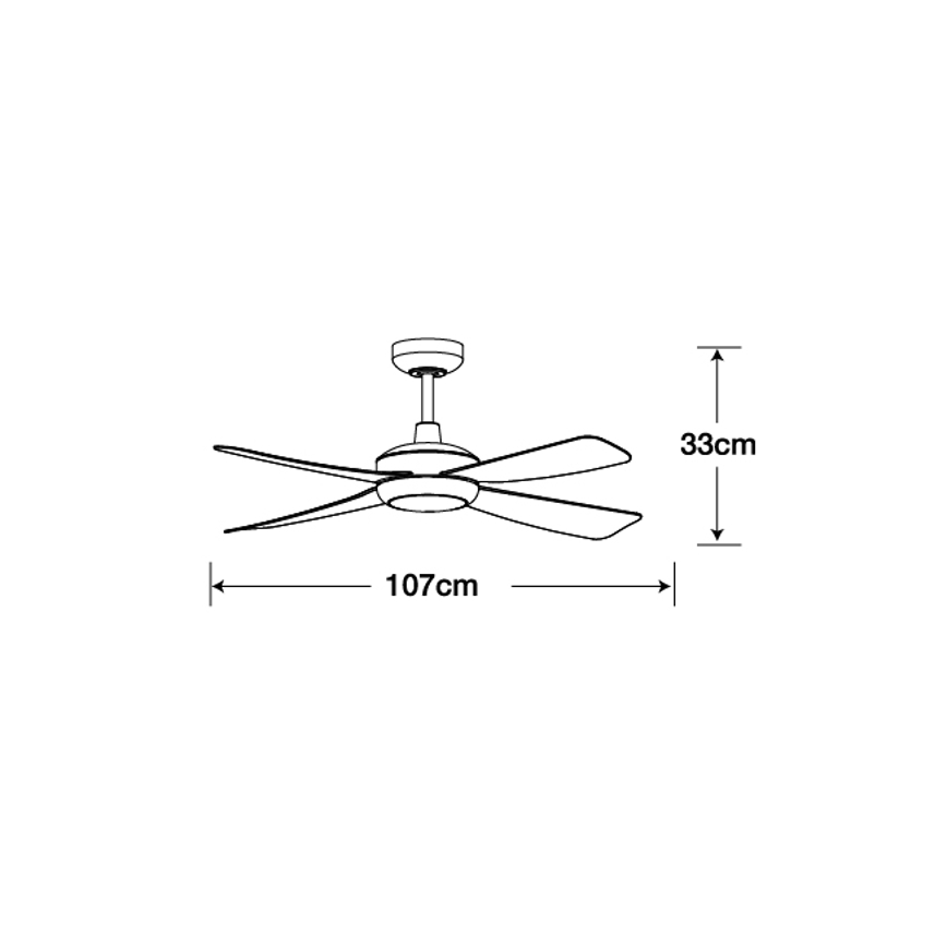 Lucci air 213303 - LED Reguliuojamas lubinis ventiliatorius SLIPSTREAM 1xGX53/12W/230V juodas + valdymo pultas
