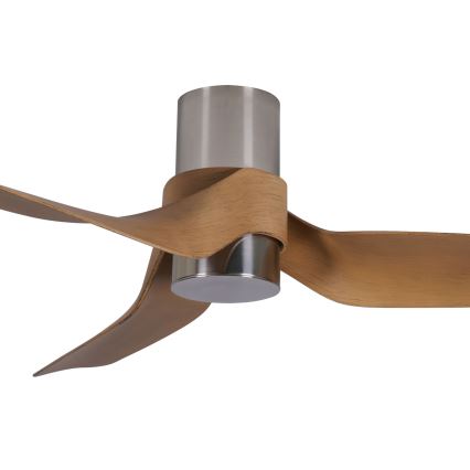 Lucci air 213355-LED Reguliuojamas lubinis ventiliatorius NAUTICA 1xGX53/12W/230V ruda/blizgus chromas + nuotolinio valdymo pultas