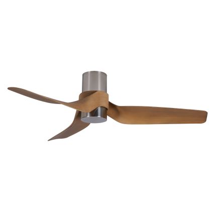 Lucci air 213355-LED Reguliuojamas lubų ventiliatorius NAUTICA 1xGX53/12W/230V ruda/blizgus chromas + nuotolinio valdymo pultas