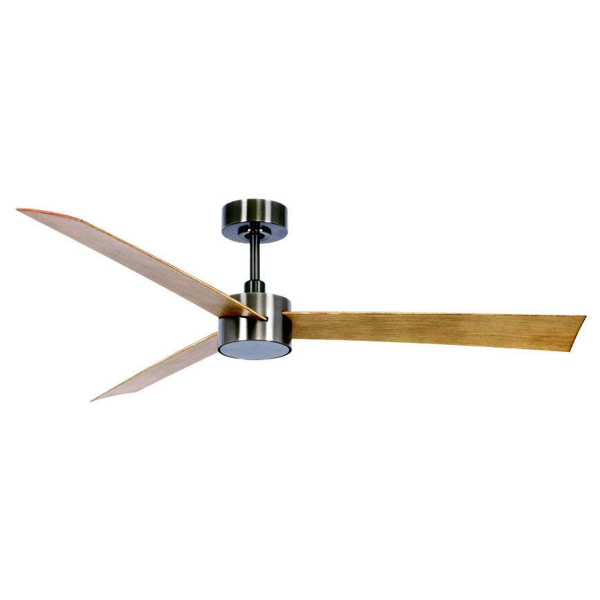 Lucci air 21610449 - LED Reguliuojamas lubinis ventiliatorius CLIMATE 1xGX53/12W/230V ruda/blizgus chromas + nuotolinio valdymo pultas