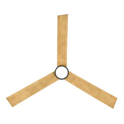 Lucci air 21610449 - LED Reguliuojamas lubinis ventiliatorius CLIMATE 1xGX53/12W/230V ruda/blizgus chromas + nuotolinio valdymo pultas