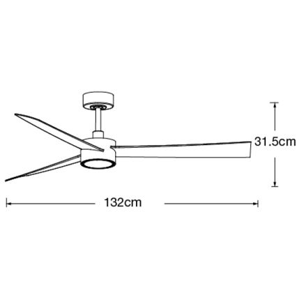 Lucci air 21610449 - LED Reguliuojamas lubinis ventiliatorius CLIMATE 1xGX53/12W/230V ruda/blizgus chromas + nuotolinio valdymo pultas