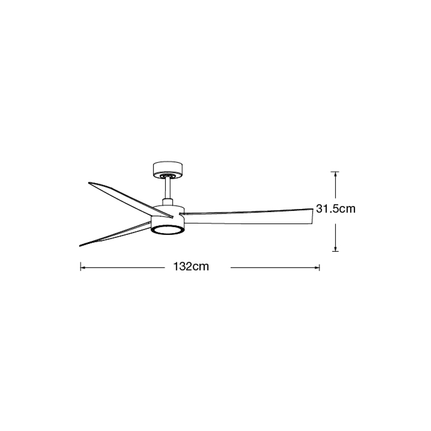 Lucci air 21610449 - LED Reguliuojamas lubinis ventiliatorius CLIMATE 1xGX53/12W/230V ruda/blizgus chromas + nuotolinio valdymo pultas