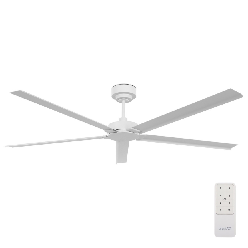Lucci air 21616049 - Lubinis ventiliatorius MONZA IP55 baltas + nuotolinio valdymo pultas