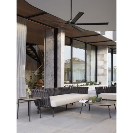 Lucci air 21616149 - Lubų ventiliatorius MONZA IP55 juodas + nuotolinio valdymo pultas