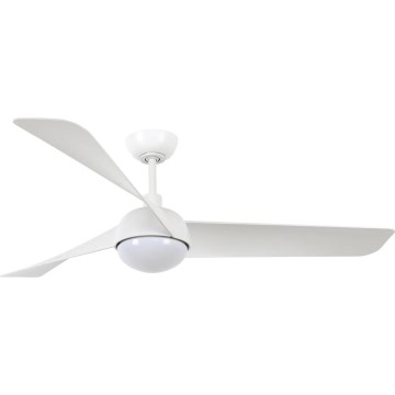 Lucci Air 21617049 - LED lubinis ventiliatorius OSPREY su reguliuojamu ryškumu 1xGX53/12W/230V skersmuo 132 cm baltas + su nuotoliniu pultu