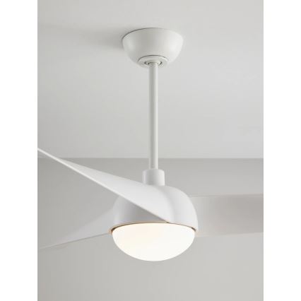 Lucci Air 21617049 - LED lubinis ventiliatorius OSPREY su reguliuojamu ryškumu 1xGX53/12W/230V skersmuo 132 cm baltas + su nuotoliniu pultu
