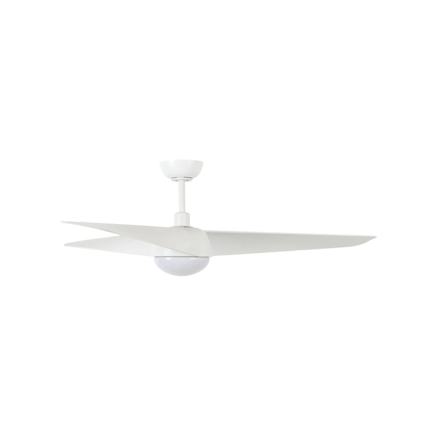 Lucci Air 21617049 - LED lubinis ventiliatorius OSPREY su reguliuojamu ryškumu 1xGX53/12W/230V skersmuo 132 cm baltas + su nuotoliniu pultu