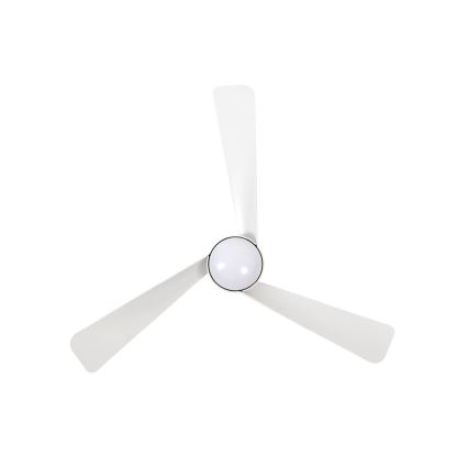 Lucci Air 21617049 - LED lubinis ventiliatorius OSPREY su reguliuojamu ryškumu 1xGX53/12W/230V skersmuo 132 cm baltas + su nuotoliniu pultu
