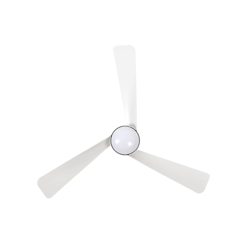 Lucci Air 21617049 - LED lubinis ventiliatorius OSPREY su reguliuojamu ryškumu 1xGX53/12W/230V skersmuo 132 cm baltas + su nuotoliniu pultu