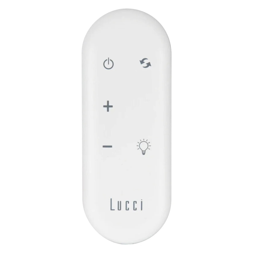 Lucci Air 21617049 - LED lubinis ventiliatorius OSPREY su reguliuojamu ryškumu 1xGX53/12W/230V skersmuo 132 cm baltas + su nuotoliniu pultu