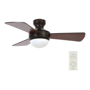Lucci Air 512311 - Lubinis ventiliatorius AIRLIE HUGGER 2xE27/15W/230V mediena/ruda skersmuo 91 cm + su nuotoliniu pulteliu