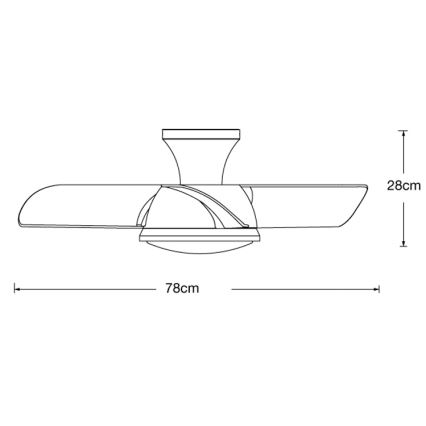 Lucci air 513071 - LED Pritemdomas lubinis ventiliatorius SYROS LED/18W/230V 3000/4000/6000K balta + nuotolinio valdymo pultas