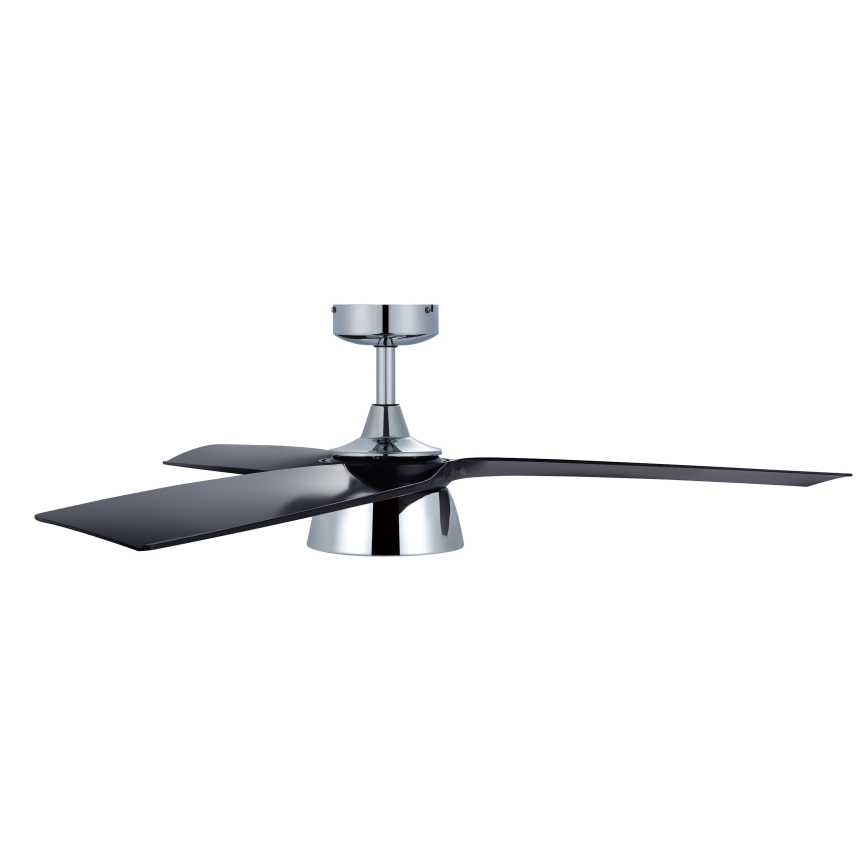 Lucci air 513072 - BRONX LED dimeriuojamas lubų ventiliatorius LED/18W/230V 3000/4000/6000K juodas/blizgus chromas skersmuo 132 cm + nuotolinio valdymo pultas