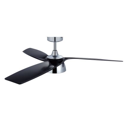 Lucci air 513072 - BRONX LED dimeriuojamas lubų ventiliatorius LED/18W/230V 3000/4000/6000K juodas/blizgus chromas skersmuo 132 cm + nuotolinio valdymo pultas