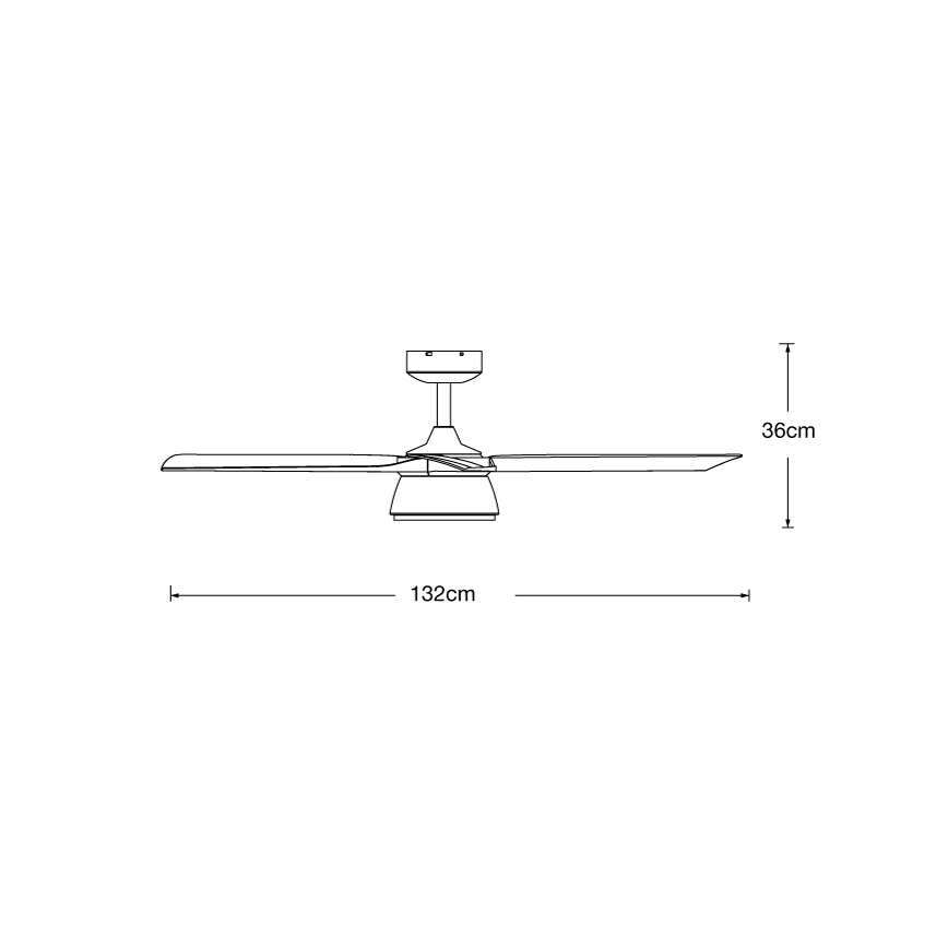 Lucci air 513072 - BRONX LED dimeriuojamas lubų ventiliatorius LED/18W/230V 3000/4000/6000K juodas/blizgus chromas skersmuo 132 cm + nuotolinio valdymo pultas
