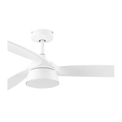 Lucci Air 513073 - reguliuojamas LED lubinis ventiliatorius BRONX LED/18W/230V 3000/4000/6000K, skersmuo 132 cm, baltas + nuotolinis valdymas