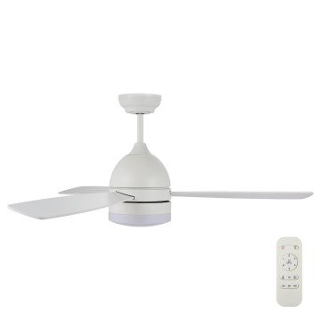 Lucci air 513075 - LED lubinis ventiliatorius VECTOR LED/25W/230V 3000/4200/6500K balta + nuotolinio valdymo pultas