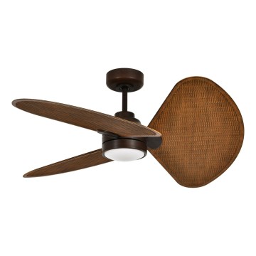 Lucci Air 51325649 - LED reguliuojamas lubinis ventiliatorius SABLE 1xGX53/12W/230V 3000/4000/5000K skersmuo 91,5 cm ruda + nuotolinis pultas