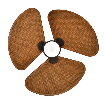 Lucci Air 51325649 - LED reguliuojamas lubinis ventiliatorius SABLE 1xGX53/12W/230V 3000/4000/5000K skersmuo 91,5 cm ruda + nuotolinis pultas