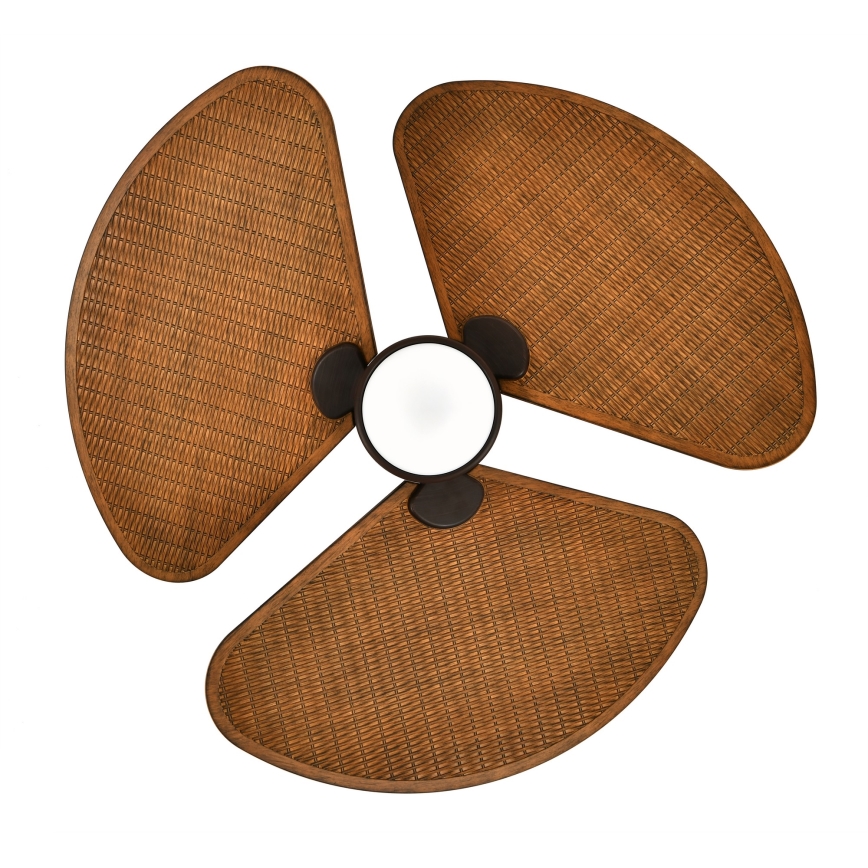 Lucci Air 51325649 - LED reguliuojamas lubinis ventiliatorius SABLE 1xGX53/12W/230V 3000/4000/5000K skersmuo 91,5 cm ruda + nuotolinis pultas