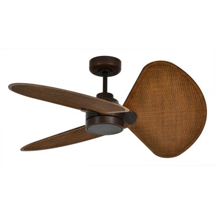 Lucci Air 51325649 - LED reguliuojamas lubinis ventiliatorius SABLE 1xGX53/12W/230V 3000/4000/5000K skersmuo 91,5 cm ruda + nuotolinis pultas