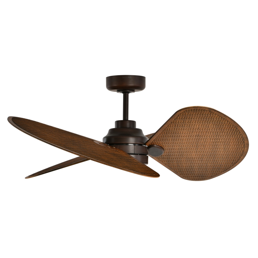 Lucci Air 51325649 - LED reguliuojamas lubinis ventiliatorius SABLE 1xGX53/12W/230V 3000/4000/5000K skersmuo 91,5 cm ruda + nuotolinis pultas
