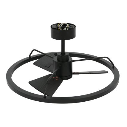 Lucci Air 516124 - LED Reguliuojamas lubinis ventiliatorius CESSNA LED/36W/230V 3000/4000/5000K juoda + nuotolinio valdymo pultas