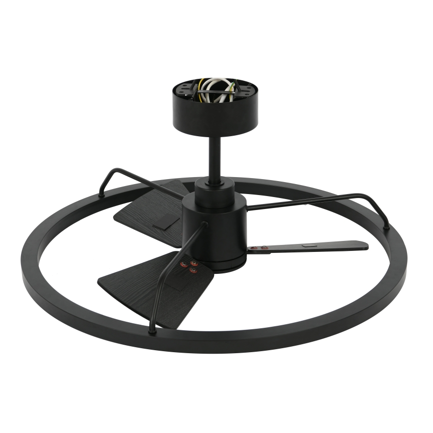 Lucci Air 516124 - LED Reguliuojamas lubinis ventiliatorius CESSNA LED/36W/230V 3000/4000/5000K juoda + nuotolinio valdymo pultas