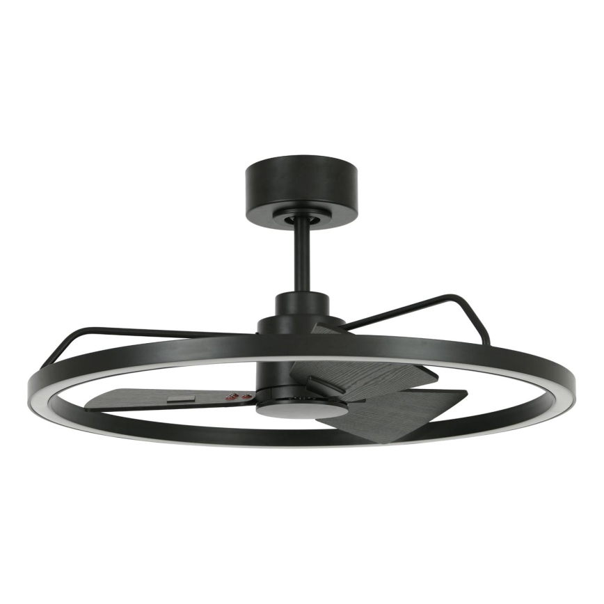 Lucci Air 516124 - LED Reguliuojamas lubinis ventiliatorius CESSNA LED/36W/230V 3000/4000/5000K juoda + nuotolinio valdymo pultas