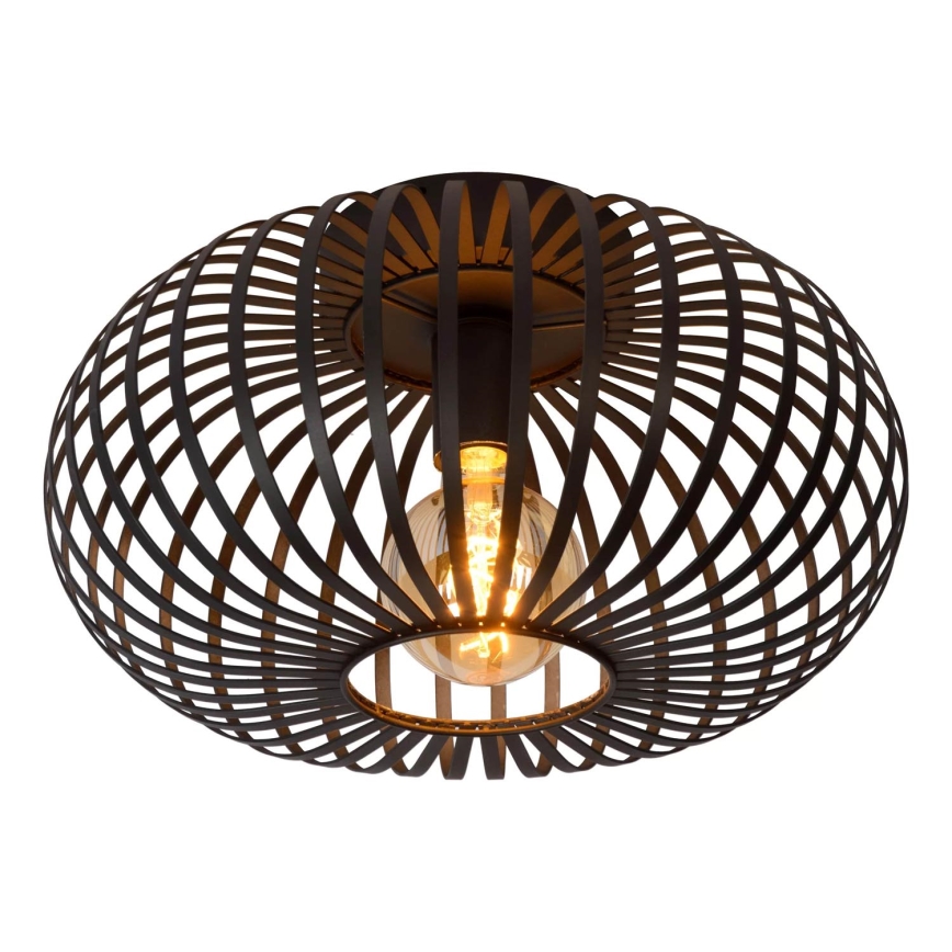 Lucide 78174/40/30 - Lubinis šviestuvas MANUELA 1xE27/60W/230V diametras 39,5 cm juoda
