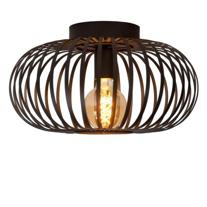 Lucide 78174/40/30 - Lubinis šviestuvas MANUELA 1xE27/60W/230V diametras 39,5 cm juoda