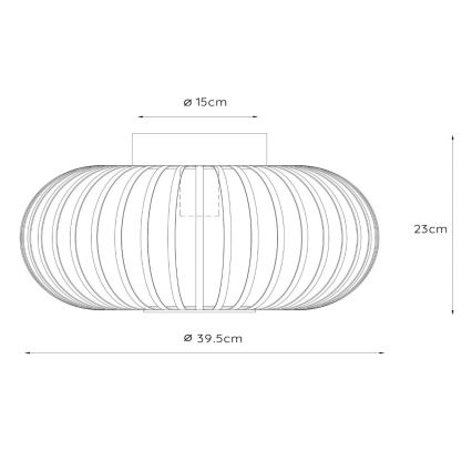 Lucide 78174/40/30 - Lubinis šviestuvas MANUELA 1xE27/60W/230V diametras 39,5 cm juoda