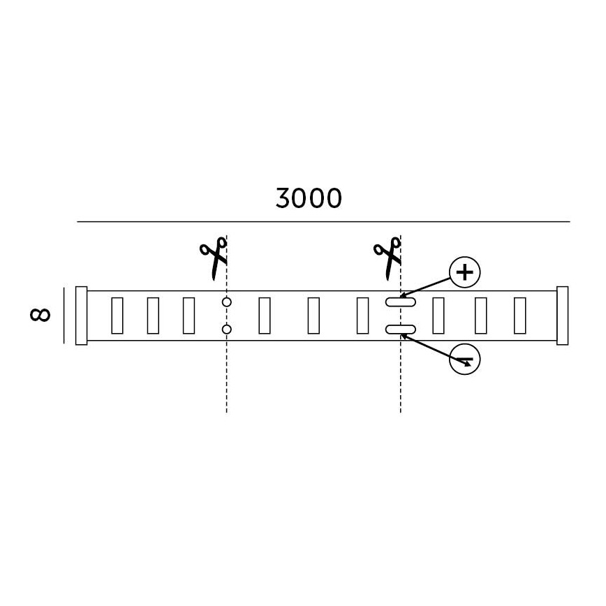 LED reguliuojama juosta LED/25W/230V 3m 4000K