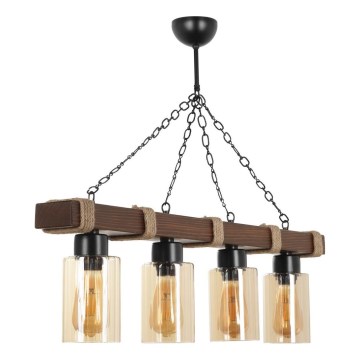 Lustras su grandinės JASMIN 4xE27/40W/230V ruda/bežinė