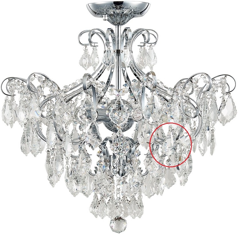Luxera 33304 - Pakeičiamas krištolas šviestuvui GRANADA 5 cm