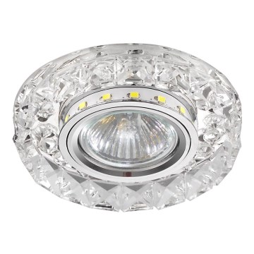 LUXERA 71074 - LED įleidžiamas lubinis šviestuvas CRYSTALS 1xGU10/50W/230V + LED/3W STRIPE