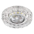 LUXERA 71074 - LED įmontuojamas šviestuvas CRYSTALS 1xGU10/50W/230V + LED/3W juostelė