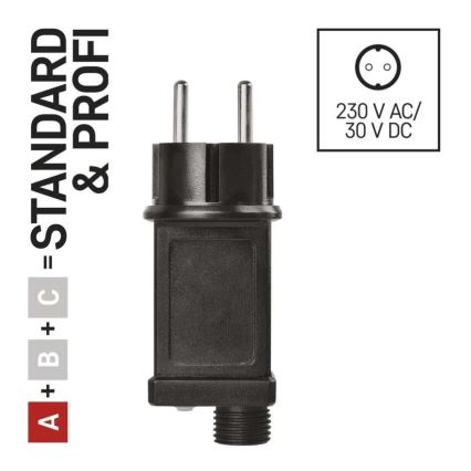 Maitinimas kalėdinėms pajungimo lemputėms 230V IP44