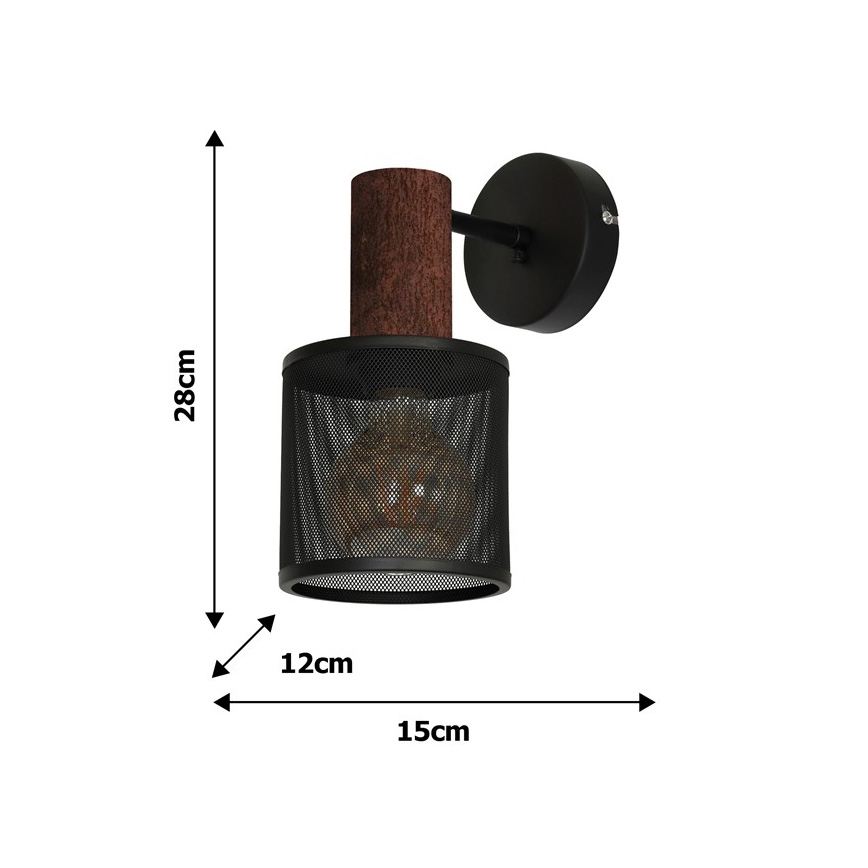 Maitinimas standartinėms jungimo grandinėms ARES BLACK 1xE27/60W/230V