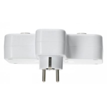 Maitinimo juosta LINEA PRO su jungikliu ir LED apšvietimu, 2 SCHUKO tipo lizdai + 3x USB A/C, 4000 K, balta