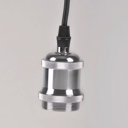 Maitinimo laidas 1xE27/20W/230V blizgus chromas