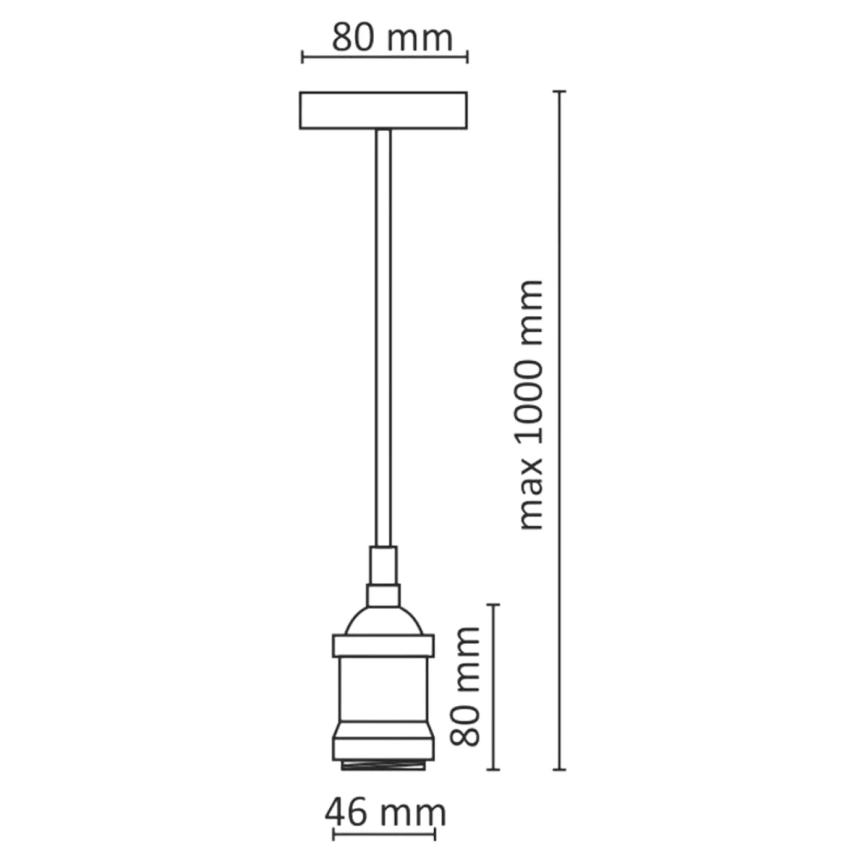 Maitinimo laidas 1xE27/20W/230V varis