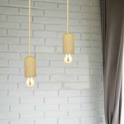 Maitinimo laidas 1xE27/60W/230V betonas/geltona
