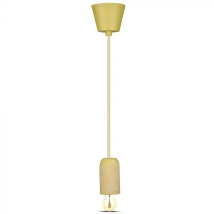 Maitinimo laidas 1xE27/60W/230V betonas/geltona