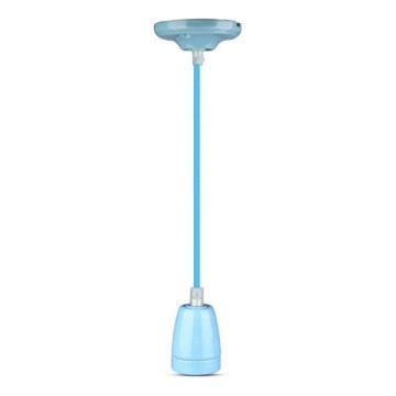 Maitinimo laidas 1xE27/60W/230V mėlyna/porcelianas